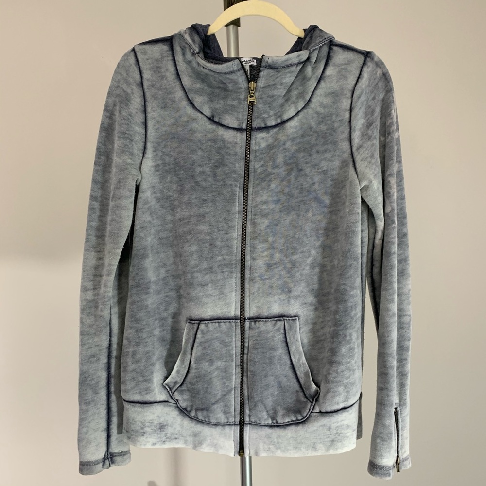 Splendid Acid wash Navy Hoodie Sweatshirt M